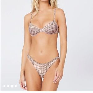 LSpace Missy Shimmer bikini top NWT